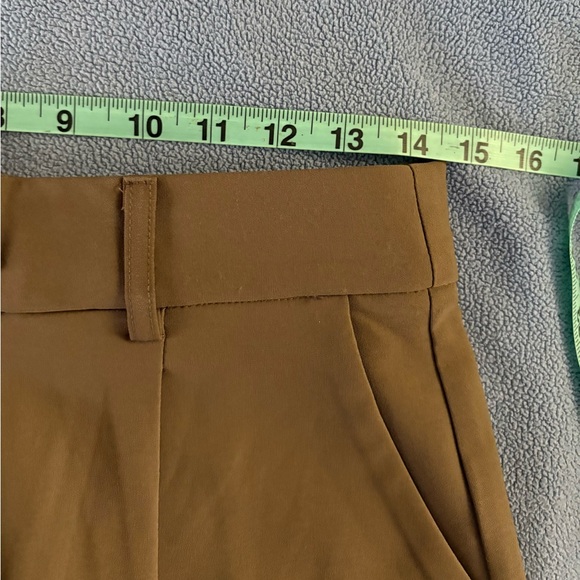 nwt- Hobemty Classic Brown Business Casual Wide Leg Trousers High Waisted Pants - Picture 8 of 9